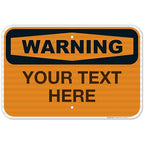 Custom Warning Sign, OSHA Sign, 12x18 Inches, 3M EGP Reflective .063 Aluminum by SigoSigns
