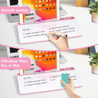 Desktop Glass Whiteboard with Storage, Desk Organizers and Accessories with - Image 4