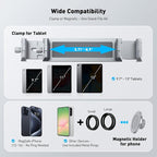 AboveTEK 2-in-1 iPad Stand for Desk, Aluminum iPad Holder Arm - Image 4