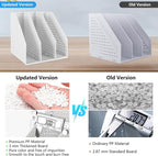 SAYEEC 2Pcs Collapsible Plastic Magazine File Holder Vertical Binder Storage - Image 5