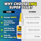 Super Glue Clear Liquid, Thin Strong CA Glue All Purpose - Image 6