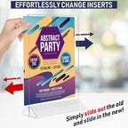 Acrylic Sign Holder 8.5 x 11, T-Shape Menu Holder - Image 5