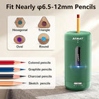 AFMAT Electric Pencil Sharpener, Fully Automatic Pencil Sharpener, Auto in & Out - Image 5