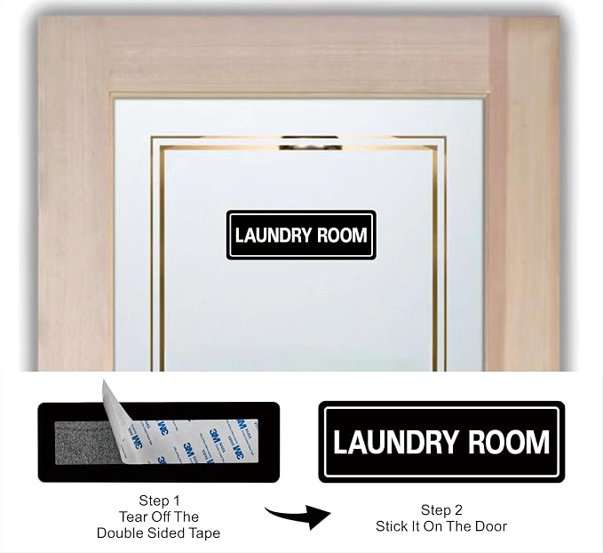 Laundry Room Sign, Premium Durable Acrylic Material, Super Strong Adhesive - Image 3