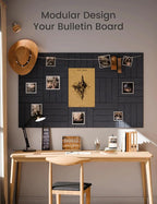 Fluxynara Felt Bulletin Board Tiles Large 48" x 36" Cork Board Alternative-12 - Image 5