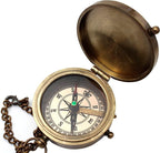 US HANDICRAFTS Home is Wherever Engraved Brass Compass - Image 4