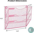 EASEPRES Mail Organizer Wall Mount Hanging File Holder Storage, Metal Chicken - Image 2