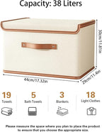 Tuza 2 Pack Storage Bins with Lids, Collapsible Closet Organizer Container - Image 2