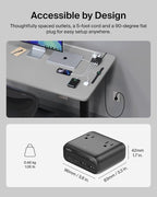 Belkin GaN Charging Station 70W, 7-in-1 Dual USB C Charger w/ 3X AC Outlets - Image 5