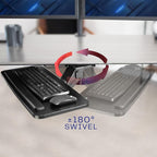 VIVO Adjustable Computer Keyboard & Mouse Platform Tray Ergonomic Under Table - Image 7