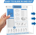 EHWINE 24 Pack 4 x 6 Acrylic Sign Holder, Vertical Slanted Back Paper Holder - Image 4