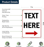 Custom Arrow, Custom Directional Sign, Right Arrow, 7x10 Inches, 55 mil thick - Image 6