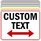 Custom Arrow, Custom Directional Sign, Two Way Arrow, 18x24 Inches, 55 mil by MySignCenter