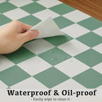Ohocut Checkered Desk Mat, Large Cute Aesthetic Retro PU Leather Computer - Image 6