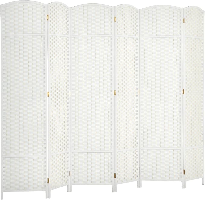 HOMCOM Room Divider, 6 Panel Folding Privacy Screen, 5.6' Tall Freestanding by HOMCOM