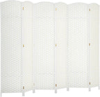HOMCOM Room Divider, 6 Panel Folding Privacy Screen, 5.6' Tall Freestanding by HOMCOM