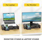 Heymaster Dual Monitor Stand for Desk, Gaming Monitor Riser - Image 7