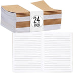 Lined Kraft Journals Bulk Set, 24 Pack 8.5x11 Inch, 48 Pages Each – A4 Writing by PaperJunkie