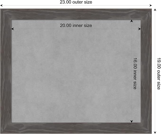 Amanti Art Grey Framed Magnetic Board 19x23 Small Vision Board - Image 4