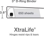 Oxford 3 Ring Binders, Binders for School and Office, 3 Inch ONE-Touch Easy - Image 3