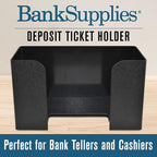 BankSupplies Deposit Ticket Holder | 10W x 4D x 6H | Black Textured, Molded - Image 6