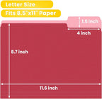 SUNEE File Folders, 120 Pack Manilla Folders 8.5 x 11, Colored File Folders - Image 2