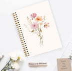 JWVK Rustic Wild Flower Spiral Notebook, Vintage Floral Botanical Notebooks - Image 3