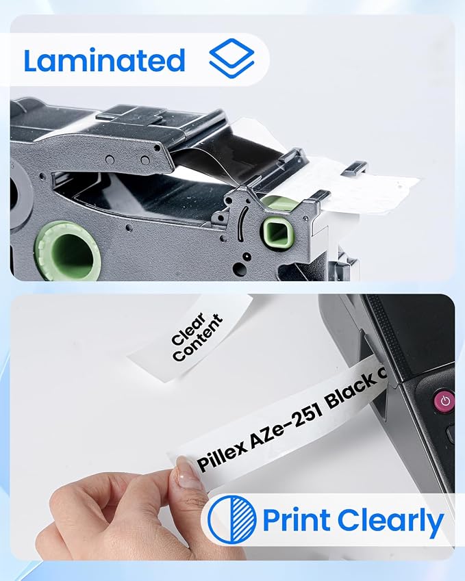 TZe-251 24mm 0.94 Laminated White Tape Replace - Image 4