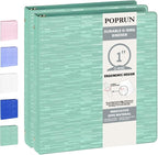 POPRUN 3 Ring Binder 1 Inch, Holds 175 Sheets of 8.5 x 11 Paper, Extra Durable by POPRUN