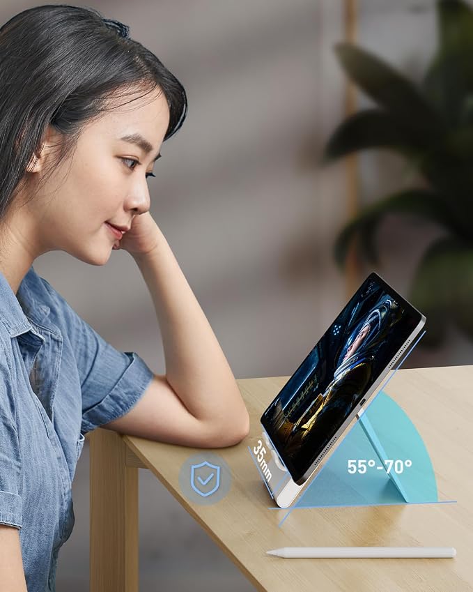 SAIJI Adjustable Tablet Stand Holder Portable Foldable Desktop Stand Dock - Image 8
