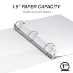Samsill Economy 1.5 Inch 3 Ring Binder Bulk Pallet, Made in The USA, Round Ring - Image 3