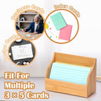 SHIQIKEJIPTY 2 Pack Index Card Holder 3X5 Inch Wood Index Card Box - Image 7