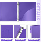 Henoyso 8 Pcs 3 Ring Binder 0.5 Inch Round Fits Letter Size 8.5'' x 11'' Paper - Image 4