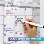 Jumbo Dry Erase Yearly Whiteboard Wall Calendar, Huge 12 Month Laminated - Image 4