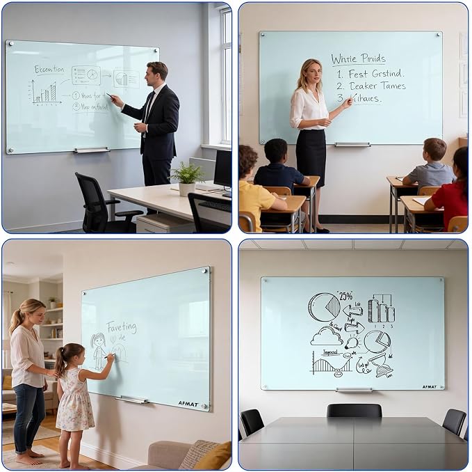 AFAMT Magnetic Dry Erase Board, 4mm Tempered Glass, Strong Magnetic Surface - Image 7