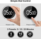 Rechargeable Magnetic Kitchen Timer, LED Countdown/Count-Up Timer, Supports - Image 4