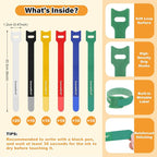 SummerBrite 70 Pack Multi-Color Cable Ties 8 Inch - Image 2
