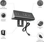 Emerising 2-Pack Desk Edge Mount Power Strips - Image 7