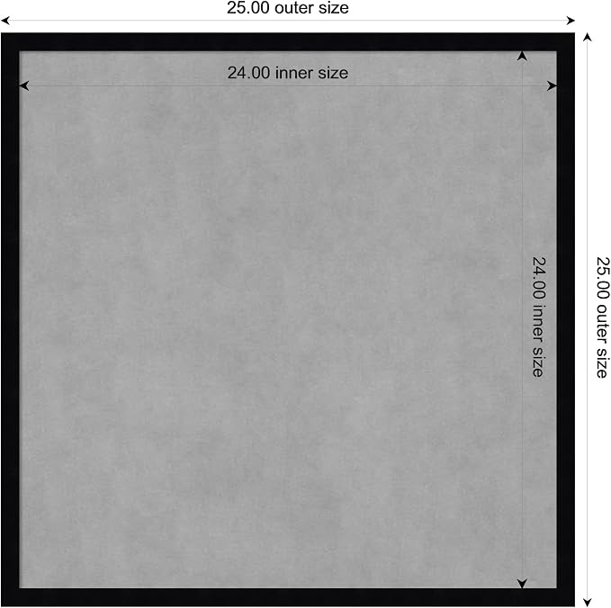 Amanti Art Black Framed Magnetic Board 25x25 Medium Vision Board - Image 3