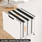Nordun Extra Capacity Plastic Hanging File Folder Letter Size, 12 Pack - Image 3