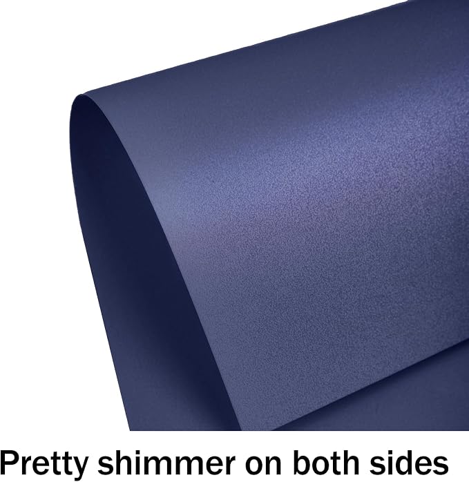 100 Sheets Navy Blue Shimmer Cardstock 8.5 x 11 Blue Paper, Goefun 80lb Card - Image 3