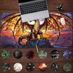 Dragon Desk Mat Large Mouse Pad XXL Extended Gaming, Gamer Gift Play Mat Desk - Image 2