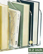 Acrylic Desk Organizer 5 Vertical Compartments Office Organization Clear - Image 3