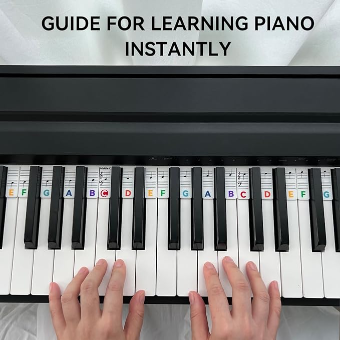 BEATBIT Piano Notes Guide for Beginner, Removable Piano Keyboard Note Labels - Image 2