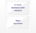 Clear Adhesive Business Card Pocket swith Side Open by IMAGAME