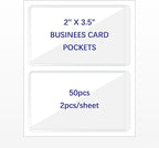 Clear Adhesive Business Card Pocket swith Side Open by IMAGAME