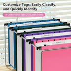 ANSOOK Plastic Hanging File Folders Letter Size, 3 Inch Reinforce Expanding - Image 4