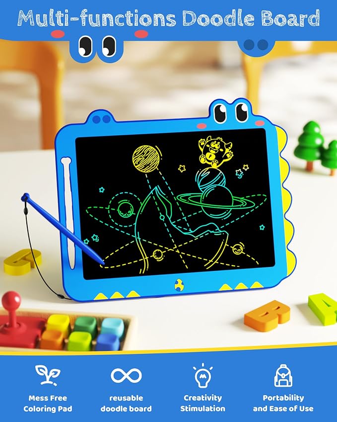 Kikapabi LCD Writing Tablet for Kids, 12 inch Dinosaur Doodle Board Toys Gifts - Image 3