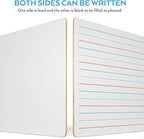 Nicpro Dry Erase Lap Board 9 x 12 inches 2 Pack Ruled Kid Double Sided Blank & - Image 3