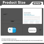 Two Pocket Folders, PANDRI 50 Pack 2 Pocket Folders, Letter Size Paper File - Image 2
